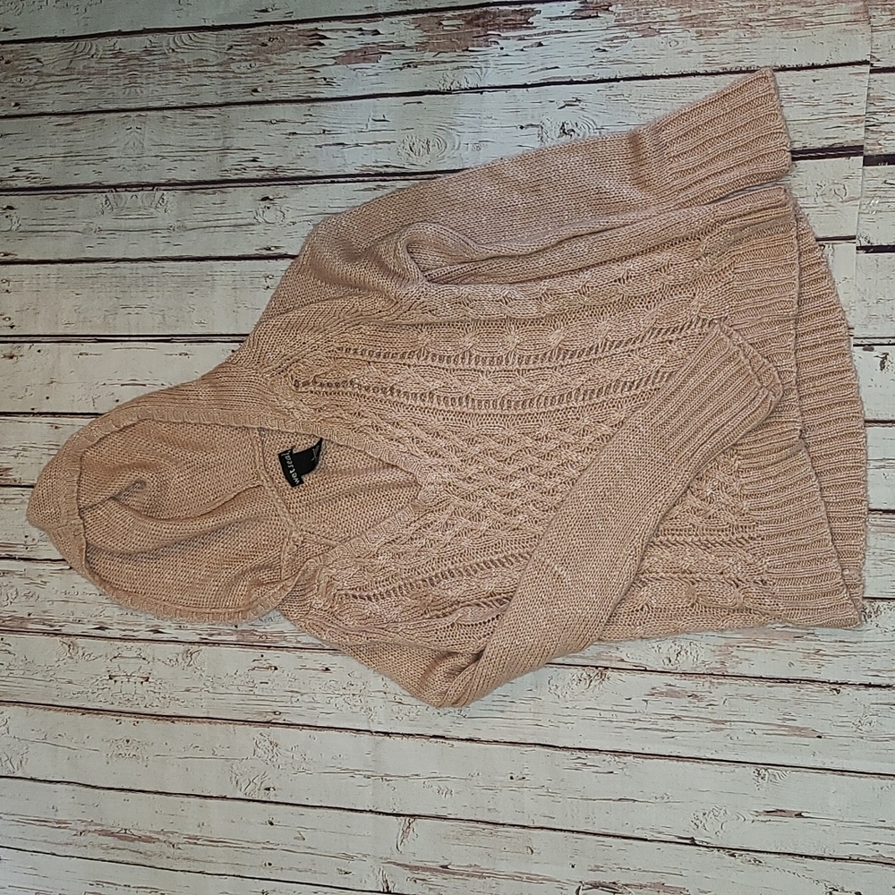 Wet Seal Light Pink Hooded Knit Sweater